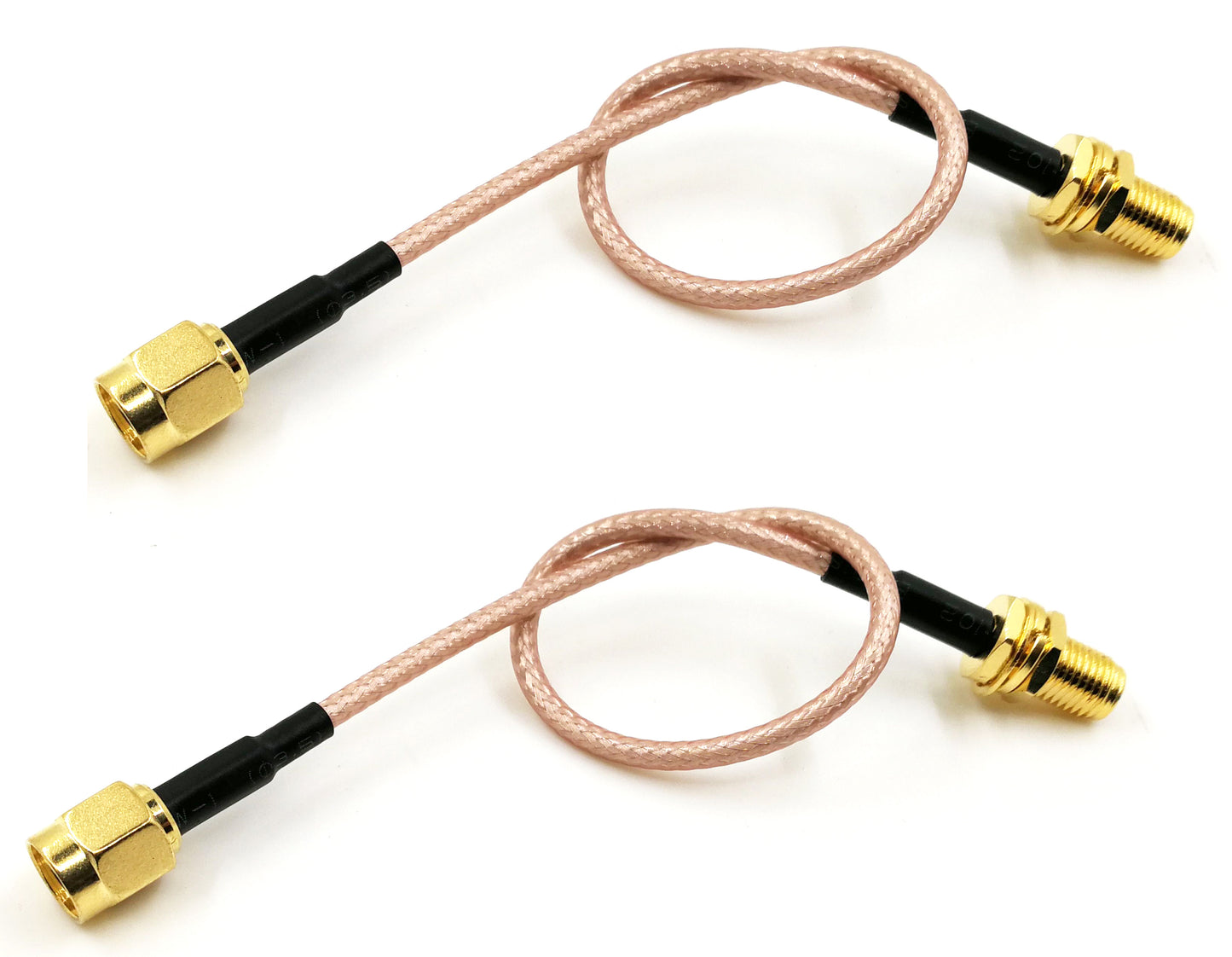 Pack of 2 RF RG316 RP-SMA Male to RP-SMA Female Nut Bulkhead Crimp Antenna Coaxial Low Loss Cable…