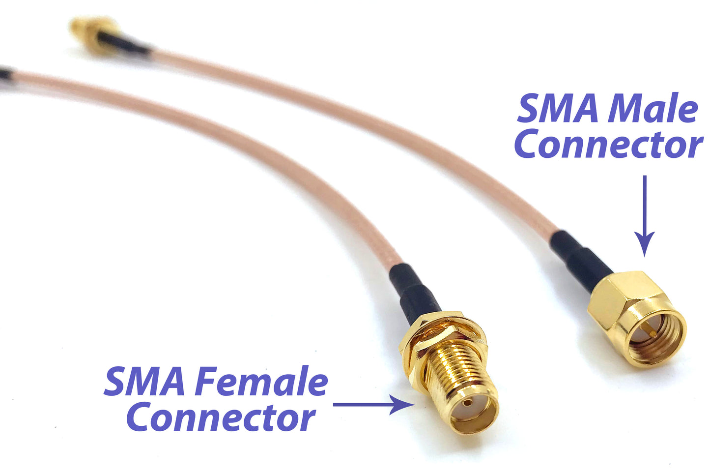 Pack of 2 RF RG316 SMA Male to SMA Female Nut Bulkhead Crimp Antenna Low Loss Coaxial Cable