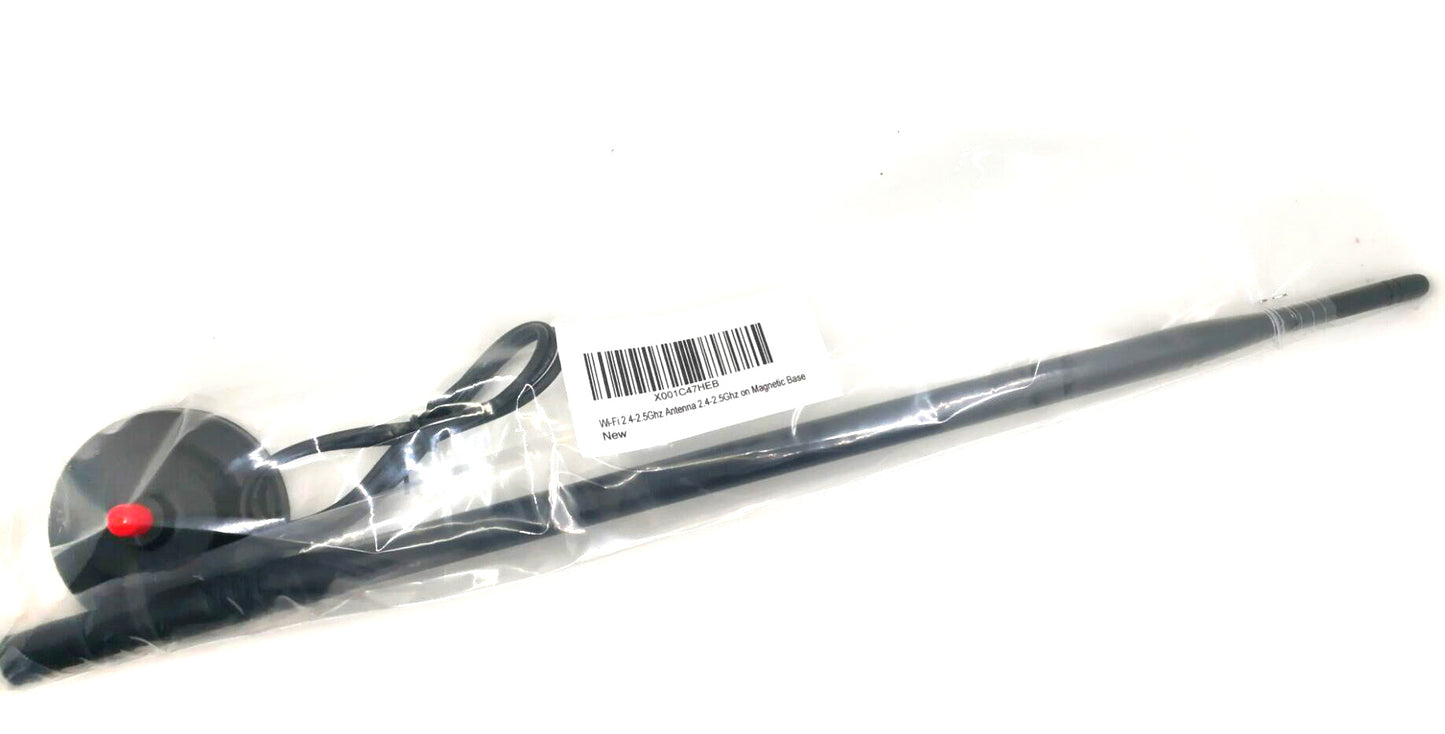 Wi-Fi 9dbi Gain Extension Omni Directional 2.4Ghz - 2.5Ghz 802.11a/b/g/n/ac Antenna RP-SMA Male on Magnetic Base (1.65 ft /19.5 inches/ 50 cm RG174 Coaxial Low Loss Cable)